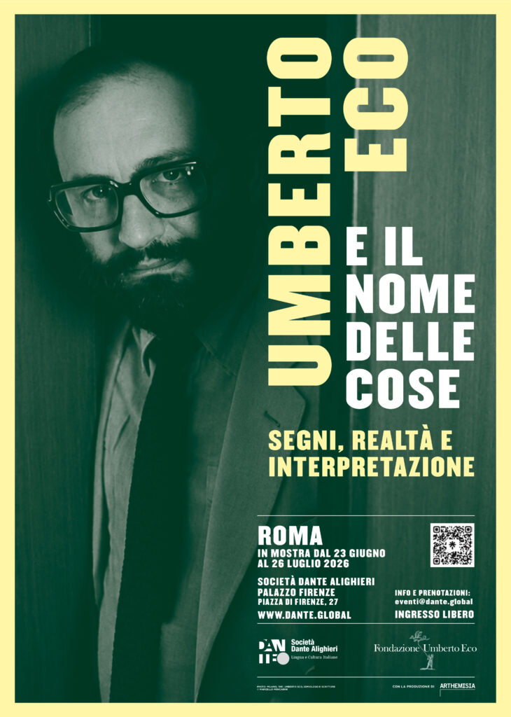 Manifesto della mostra "Umberto Eco e il nome delle cose"