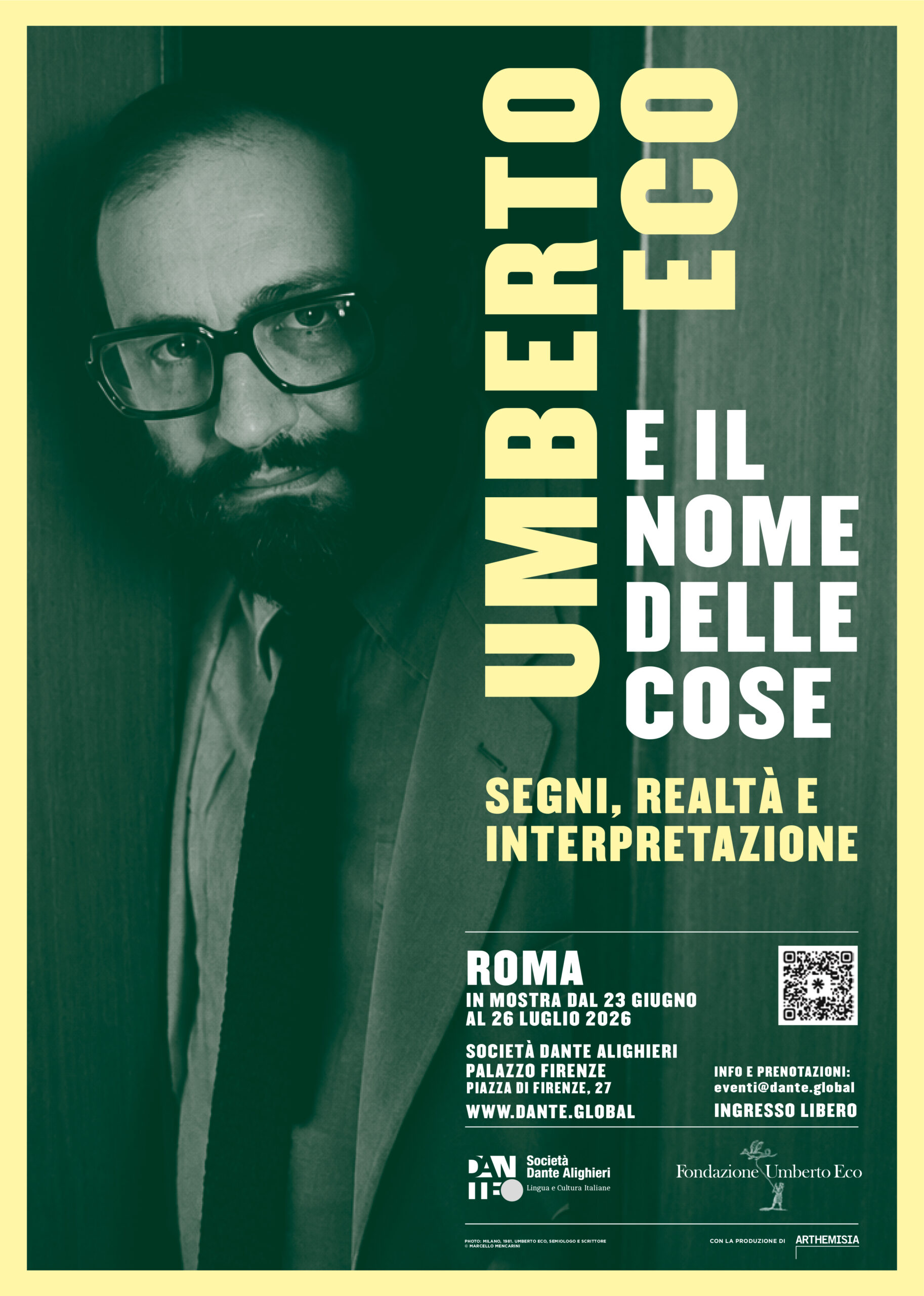 Fotografie di Marcello Mencarini nella mostra “Umberto Eco e il nome delle cose”